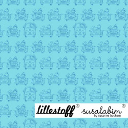 Bio Baumwolle Lillestoff - Susalabim MöööpMöööp mini blau